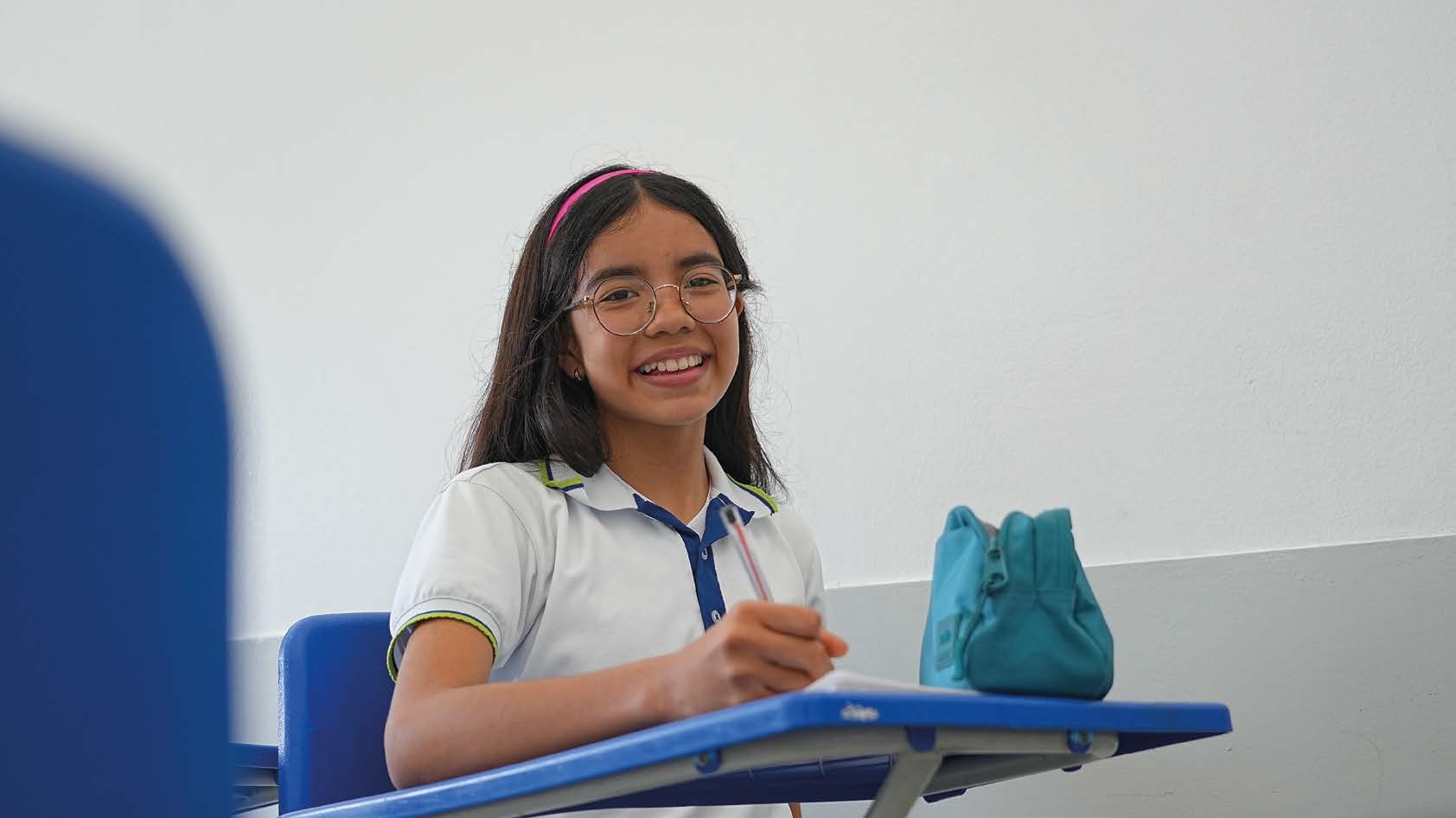 Estudiante beneficiaria de una beca